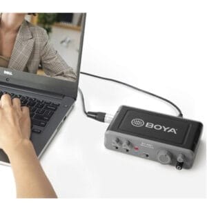 Boya BY AM1 Dual Channel Audio Mixer 3 600x600 1