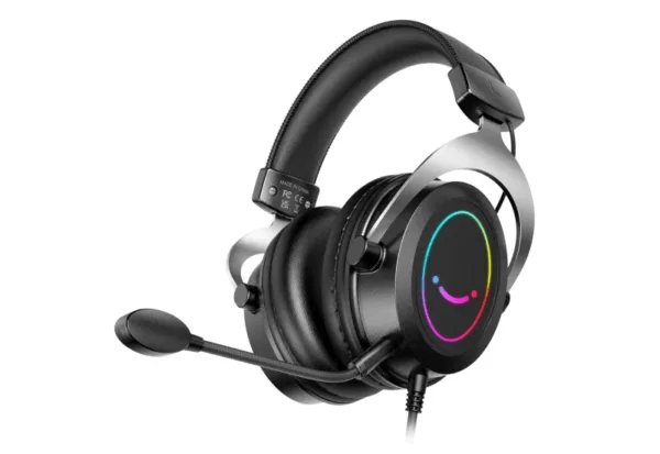 FIFINE AMPLIGAME H3 RGB HEADSET WITH 3.5MM TRRS JACK FOR PS4 5 XBOX SWITCH IN LINE VOLUME MUTE CONTROL