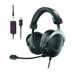 FIFINE AMPLIGAME H9 3.5MM HEADSET WITH USB CONTROL BOX FOR MUTE, I/O CONTROLS, 7.1 SURROUND SOUND FOR CONSOLE/PC
