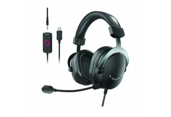 FIFINE AMPLIGAME H9 3.5MM HEADSET WITH USB CONTROL BOX FOR MUTE I O CONTROLS 7.1 SURROUND SOUND FOR CONSOLE PC
