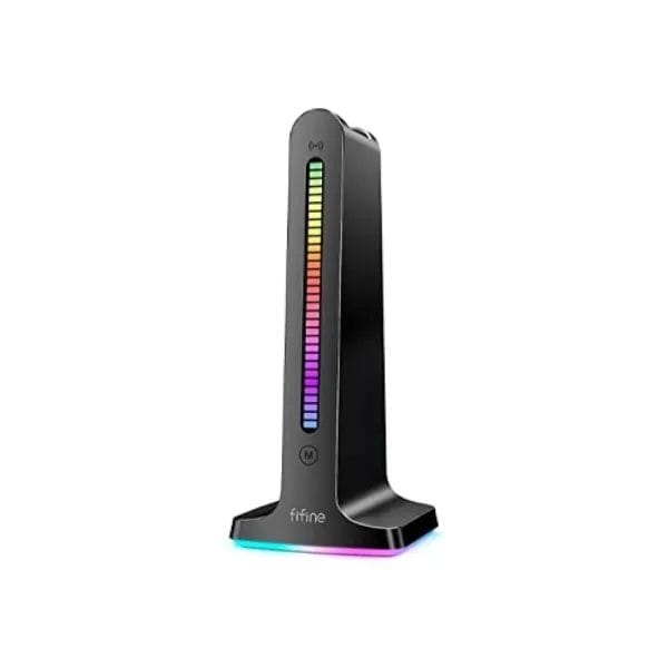 FIFINE Ampligame S3 RGB Headphone Stand with Built in Power Strip USB Holder for Gaming and Bluetooth Headphones