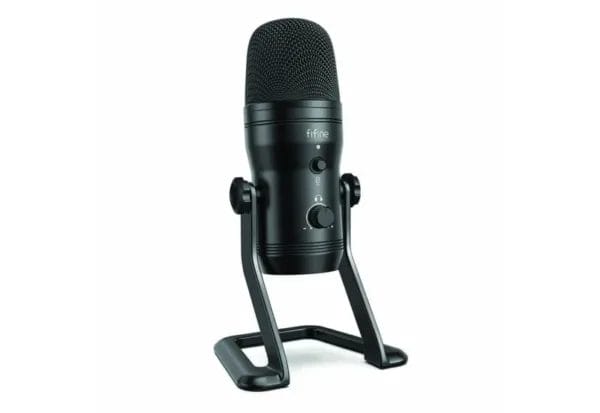 FIFINE K690 USB MICROPHONE WITH FOUR POLAR PATTERNS GAIN DIALS A LIVE MONITORING JACK A MUTE BUTTON