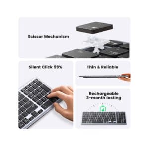 UGREEN KU005 15258 Ultra Slim Wireless Keyboard 1 400x400 1