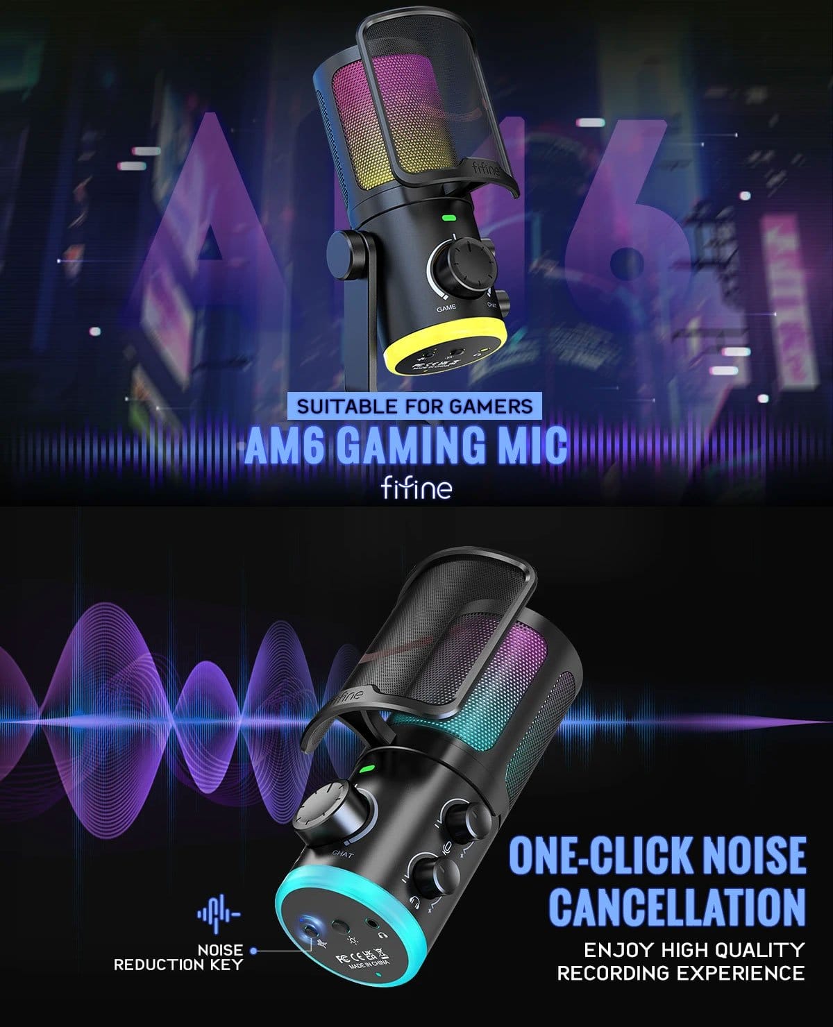 fifine ampligame am6 condenser microphone 1