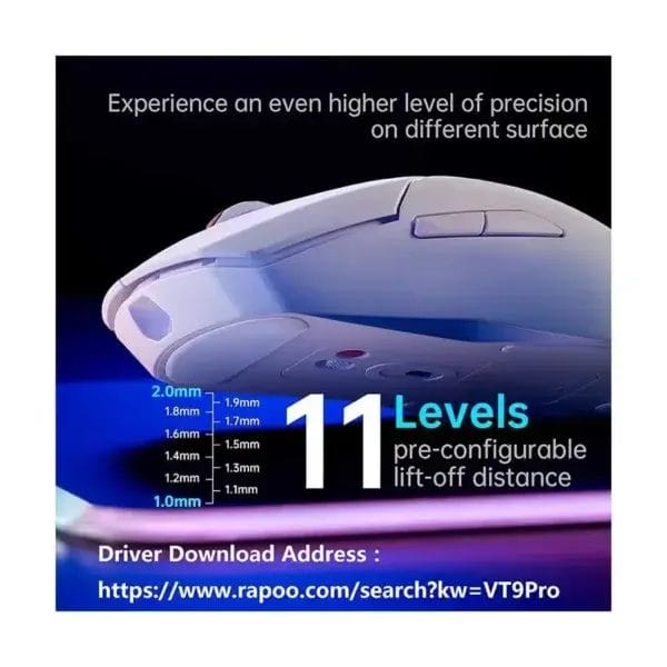 rapoo vt9 pro dual mode wireless white gaming 51708420778