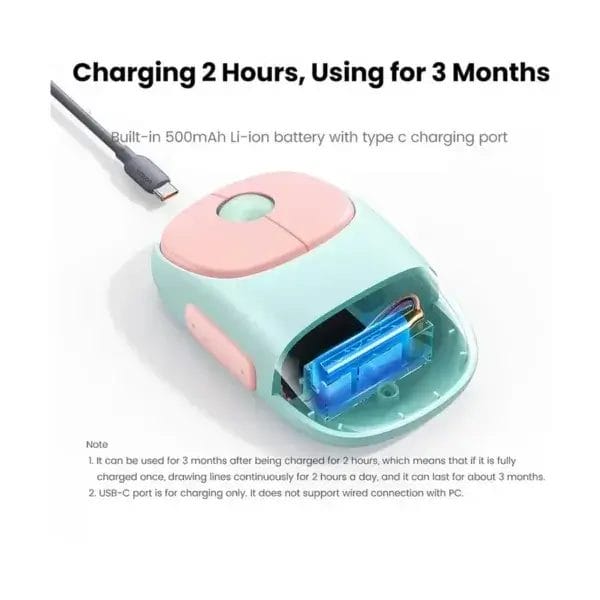 ugreen fun mu102 15722 pink dual mode silent 41721217286